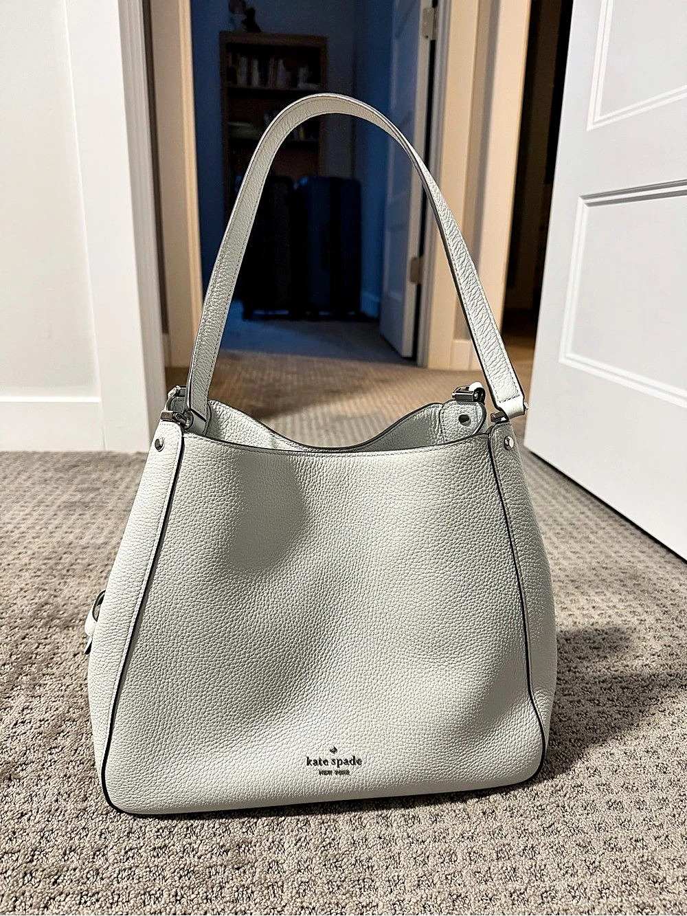 Kate Spade Pebbled Shoulder Bag in White Like New